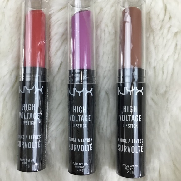 NYX Other - LOT of 3 NYX High Voltage Lipstick Nude Red C13